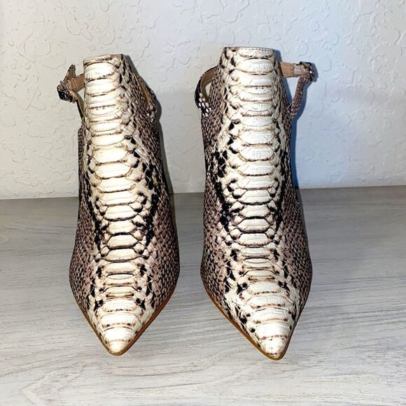 Steve Madden Daily Snakeskin Print Slingback Boots - Picture 3 of 11